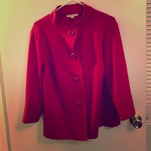 Red, Military Style Blazer